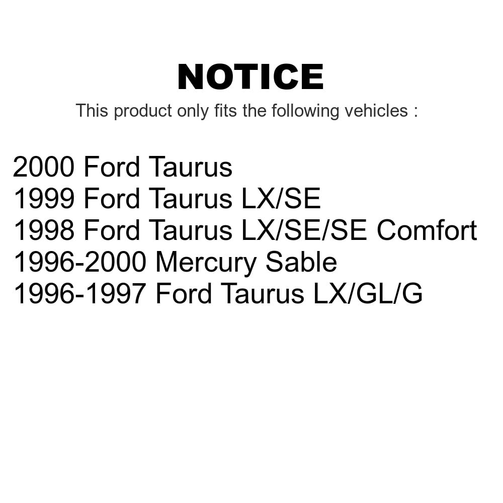 Front Brake Rotors & Ceramic Brake Pads for 1996-2000 Ford Taurus Mercury Sable